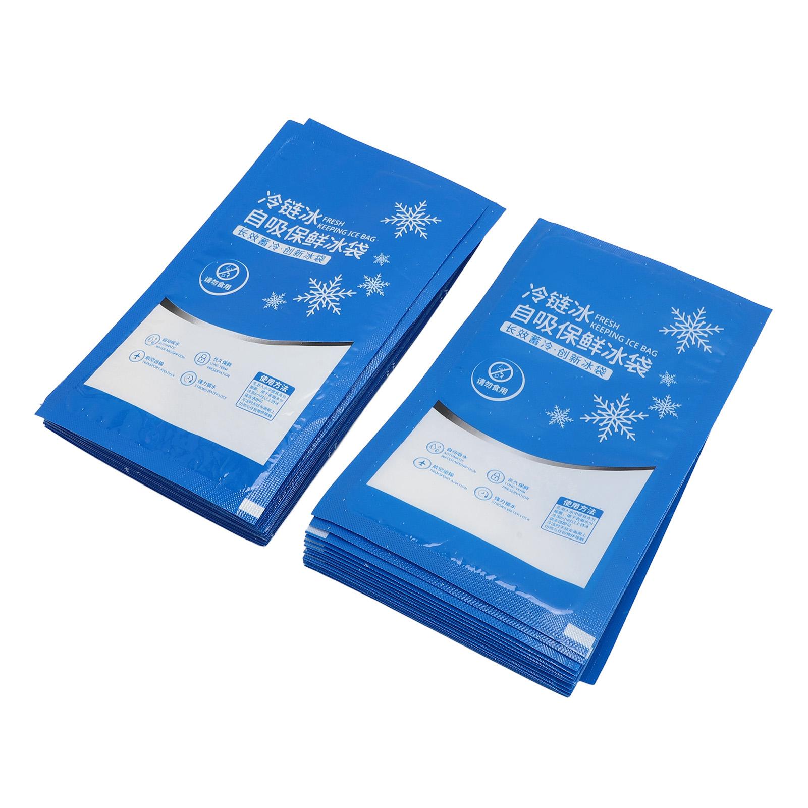 

100PCS Ice Cold Pack Reusable Multifunctional Cold Freezer Pack for Aviation Food Cooling 350ml