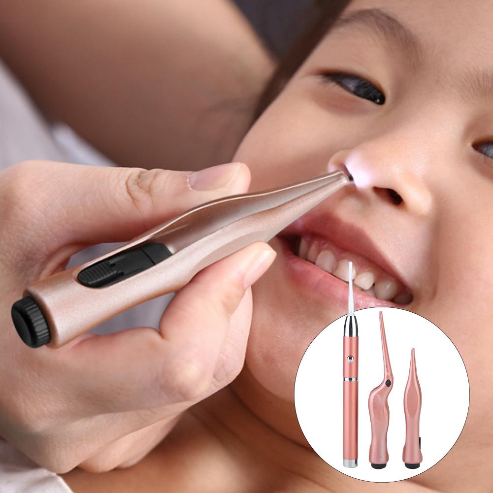 3 Stück Professionelles Kinder Leuchtendes Ohrstäbchen Ohrenschmalzentferner Pinzette Popelclip Set