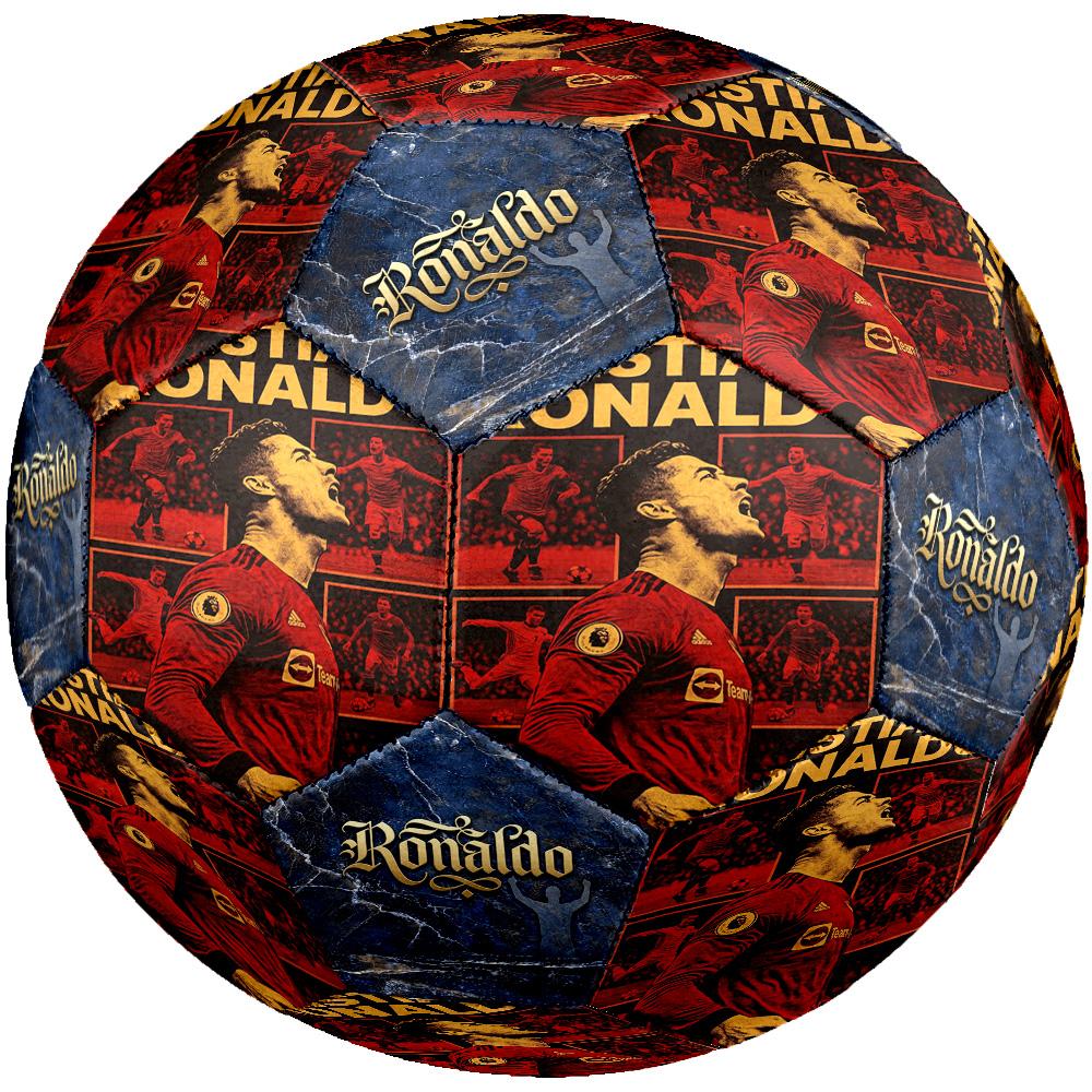 Ronaldo's Juventus Fc Player Action Size 5 Football Machine-Stitched Indoor/Outdoor Universal Football Perfect Commemorative Gift for Soccer Lovers