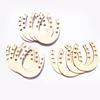 12Pcs Wood Chip Shape Wood Creative DIY Wood Horseshoe Slices School Handmaking