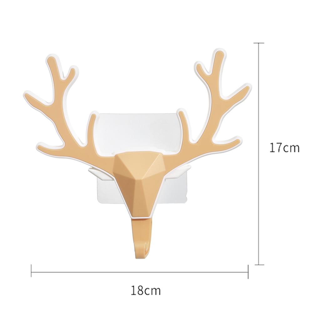 

Черный олень рог настенный крючок 3D голова лося подвеска стойка домашний декор стены жёлтый