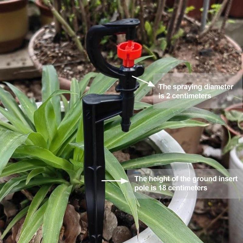 Drip Irrigation Emitters 10/20X Irrigation Drippers With Stake 360 Degree Rotating Watering System For Plant Courtyards Lawn