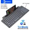 Tri-Mode Dual Bluetooth Keyboard 2.4G Bluetooth Keyboard Wireless Keyboard with Touchpad Gaming Keyboard with Card Slot for Windows Android IOS Tablet