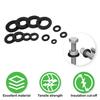650-Piece Black Nylon Flat Washer Set with Insulating Gaskets