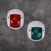Pair of Signal Lamp Spherical Red Green LED Waterproof Boat Navigation Light  12V-24V 3W