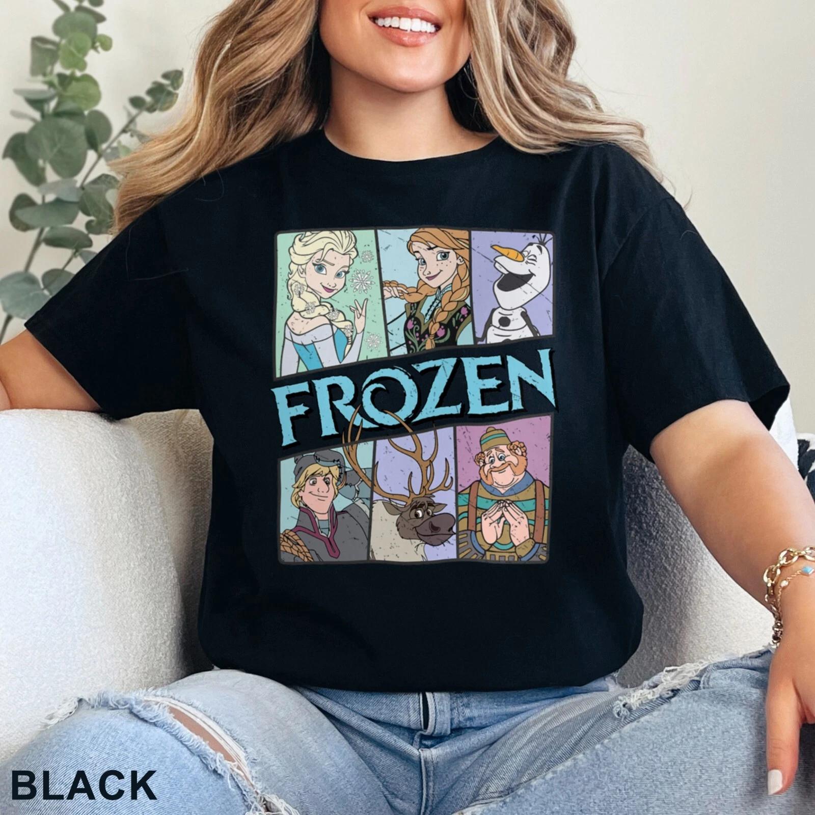 Elsa Shirt Frozen Character Tshirt New Casual Fashion Unisex and Women Couple Street Wear S