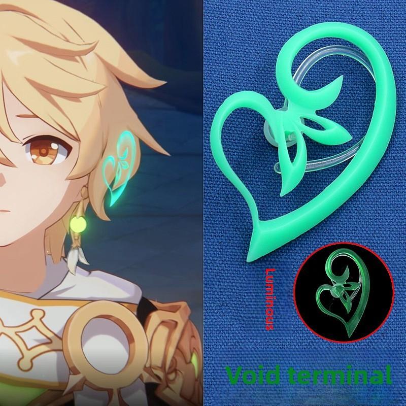 Akasha Impact Genshin Earrings Props Luminous Cosplay Eardrop Jewelry Gift Fans