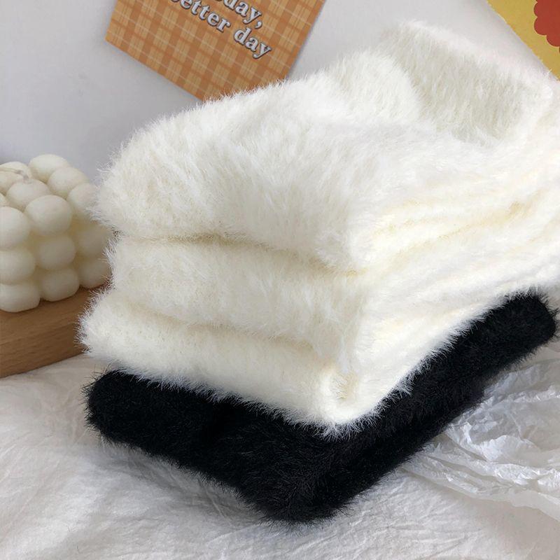 Mink Velvet Socks For Women And Men Autumn And Winter Thicken Thermal Coral