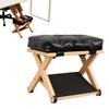 2 Layer Wooden Under Desk Footrest with Non-Slip Rubber Stepping Surface Leg Rest Slanted Small Desk Foot Stool for Home Office