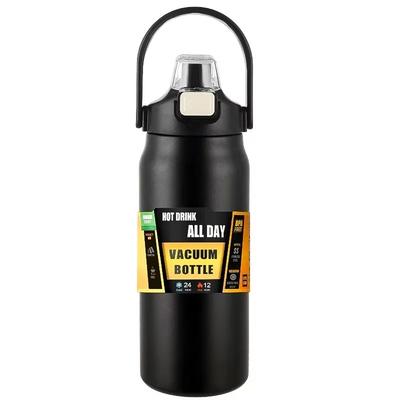 Outdoor Camping Thermos Tragbare 304 Edelstahl Thermobecher Vakuumflaschen Kalte und Heiße Sportwasserflasche mit Stroh