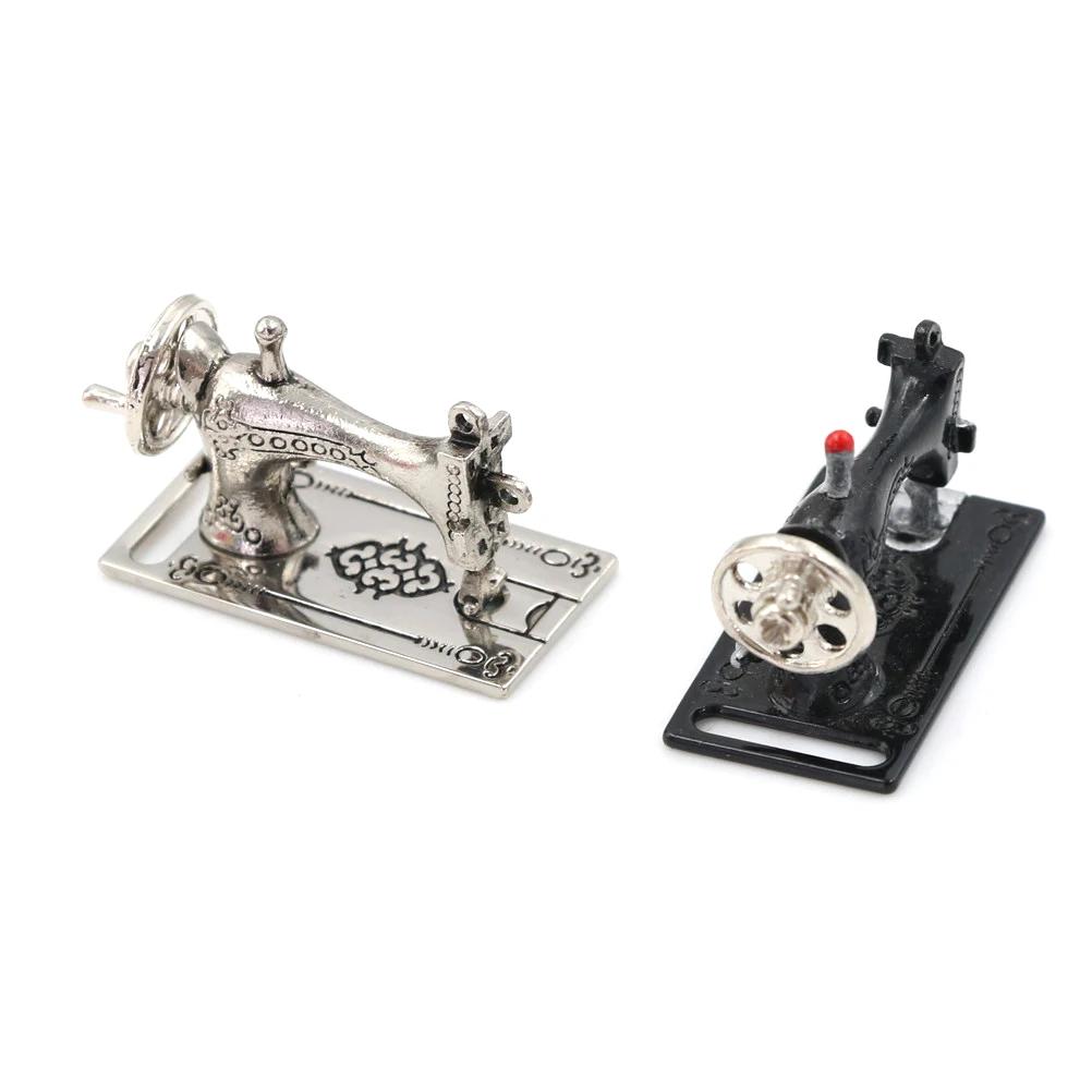 Metal Sewing Machine Dollhouse Miniatures Decoration 1:12 Scale Length 3.5cm