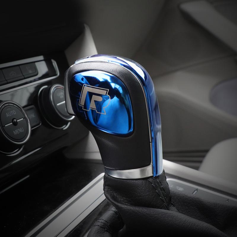 2026 Hot For VW VOLKSWAGEN Metal  R Rline Logo Gear Head Shift Gears Cover Sticker For VW volkswagen R line Bora Tiguan Golf GTI