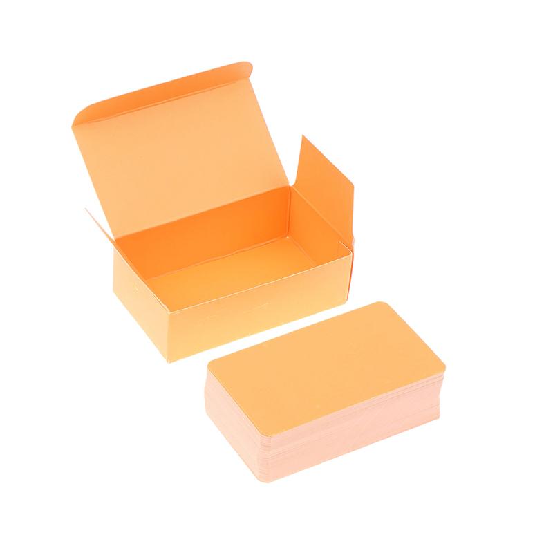 100Pcs/Box Kraft Paper Card Double Sided Word Card Blank Business Card Message Note Thank You Card Writing Card Learning Card