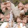 4-Pack of 38inch Plaid Bowknot Foil Balloons, Suitable for Birthday Parties, Weddings, Bridal Showers, Engagements, Bachelor Parties, Tea P