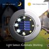 Solar Ground Lights, Solar Garden Lights, 8 Wick Warm Light Outdoor Solar Disk Lights, Waterproof In-Ground Lights, Landscape Lights for Pathway,