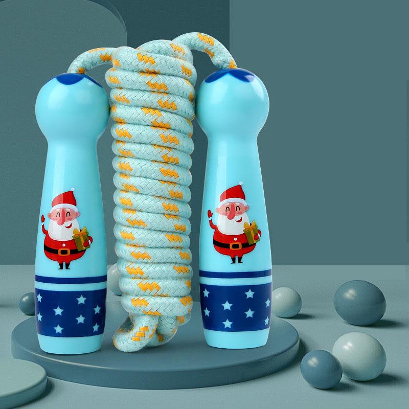 New Children Adjustable Cotton Jump Ropes Sport Fitness Lovely Cartoon Skipping Handle Fillet Design Outdoor Sports Exercise Toy