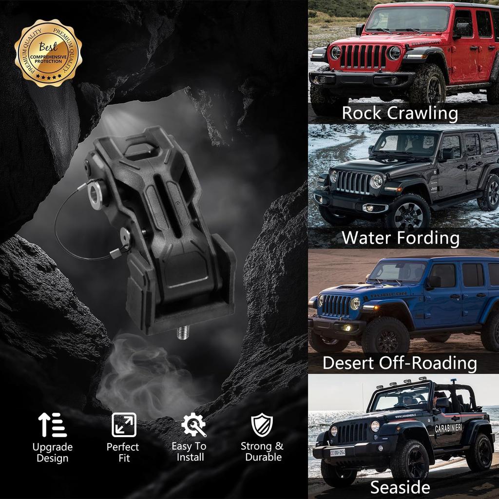 Upgraded Jeep Hood Latches With Keys, Hood Latch For 2018-2025 Jeep Wrangler JL JLU 4XE Jeep Gladiator JT, Anti-Theft Hood Lock Catch Latches