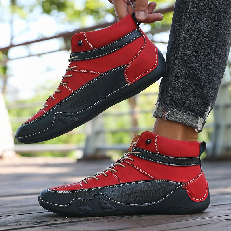 Ankle Boots Designer Luxury Brand Retro Lightweight Shock-absorbing Running Shoes Platform Boots Men Boat Shoe Sneakers