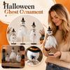 Halloween Wooden Decor Set - 3 Piece with Wooden Base for Holiday Home Decoration