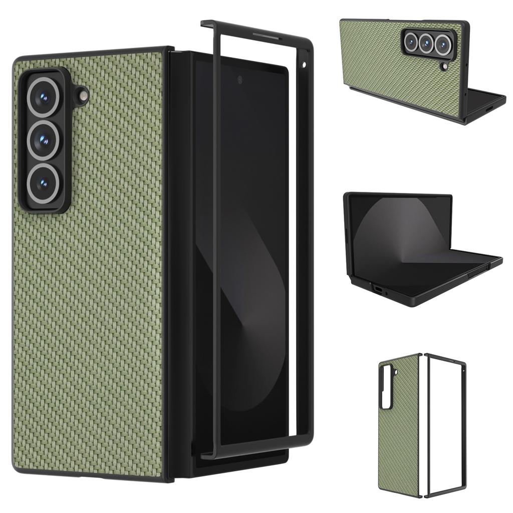 For Samsung Galaxy Z Fold Special Case Carbon Fiber Texture PU+PC Phone Cover