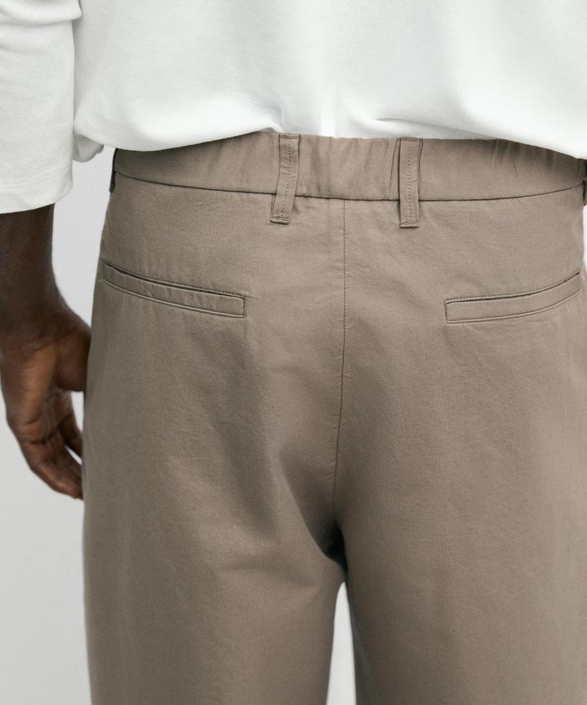 Masimodutti Cotton Linen Poplin Barrel Fit Pants
