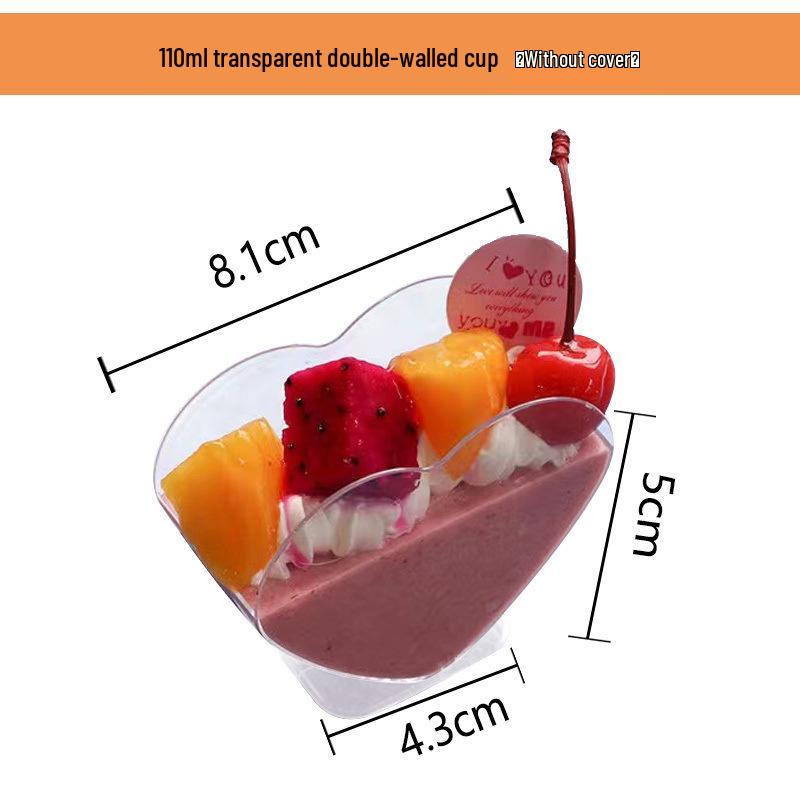 High-Stemmed Disposable Transparent Cup for Desserts, Pudding, Milkshakes, Mousse, Ice Cream, Red Wine, or Champagne.