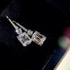 New Luxury Sparkling Inlaid Zirconia Geometric Women'S Earrings Personalized Trend Party Jewelry Accessories