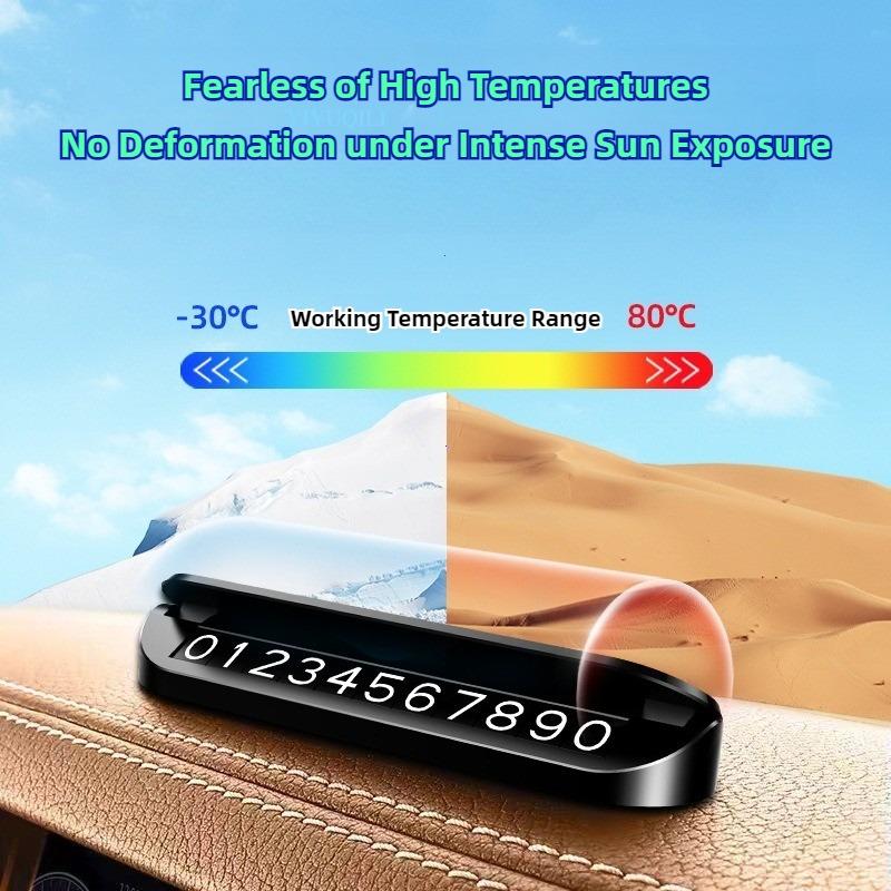 Simple Car Temporary Parking Card Phone Number Car Phone Holder Luminous Telephone Number Plate Car Park Car-styling Accessories