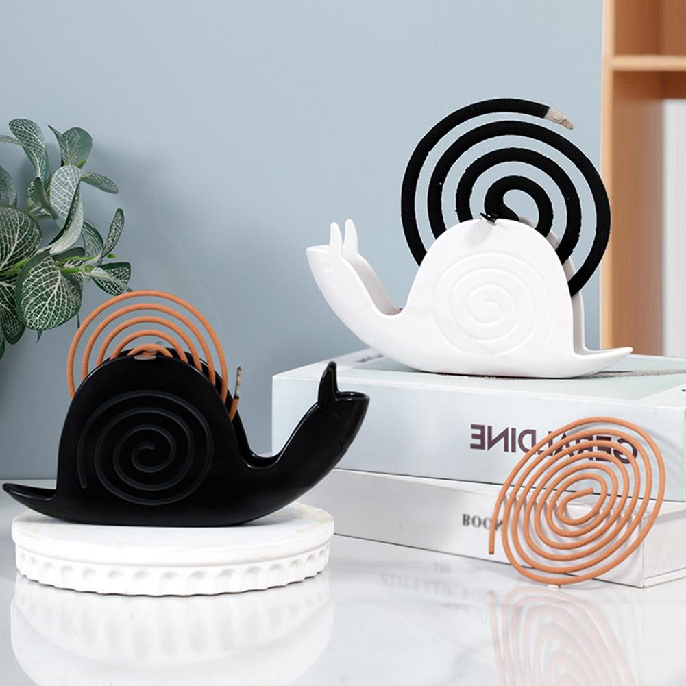 Snail Shape Incense Holder Fireproof Mosquito Coil Burner Household Mosquito Coil Holder for Table Decorations Gifts
