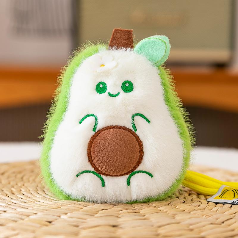 

Adorable Fox Plush Keychain: Cute Cartoon Avocado Doll Bag Charm, Souvenir Gift for Women