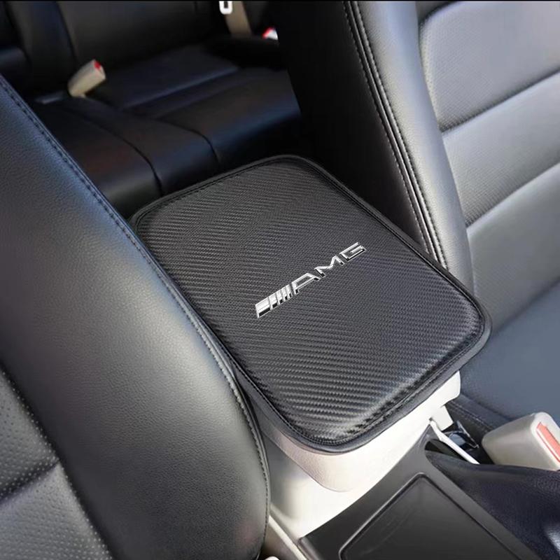 Tapetes para Caixa de Apoio de Braço de Carro Couro Capas para Console Central Acessórios Para Mercedes Benz AMG GLE GLS GLC CLA GLB ML W204 W206 W205 W212 W203