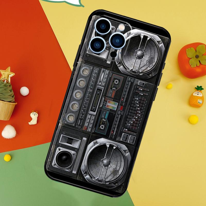 Vintage 80er Boombox Handyhülle Für iPhone 17 Pro Max 16 15 14 13 12 11 Pro Max Plus 12 13 Mini 16e 17 Air Cover