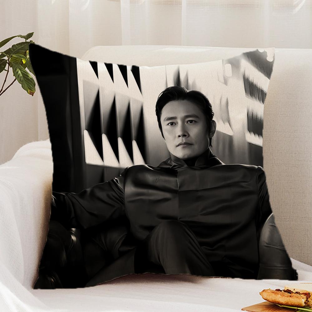 Musife L-Lee B-Byung Hun Cushion Cover Premium Comfort Reversible Pillow Cover - Dual - Use Design for Home & Car 12x12Inch
