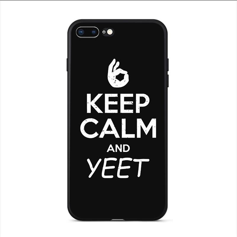 Funny YEET OR BE YEETED Meme Black Soft TPU Phone Case Covers for iPhone 8 7 6 6S Plus 5 5S SE 2020 XR X XS MAX Coque Shell Capa