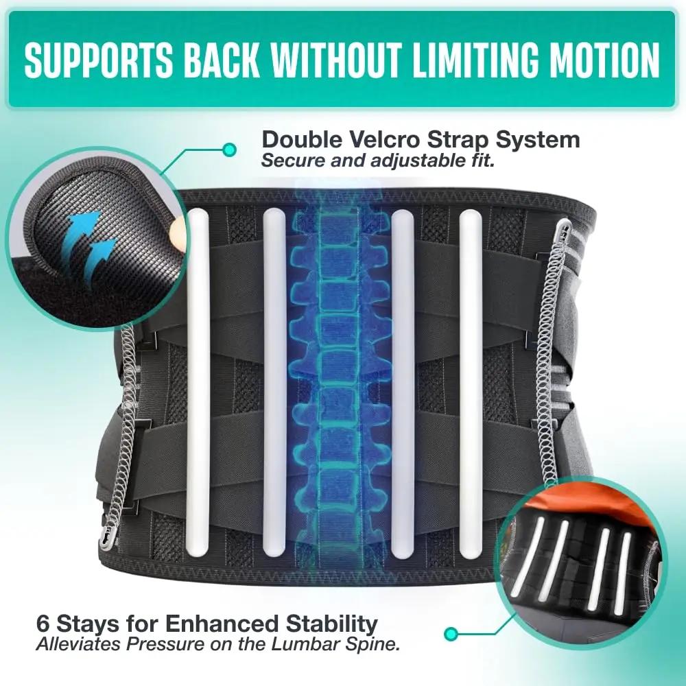Unisex Sport Back Brace Lower Back Stress Relief Breathable Adjustable Waist Trainer Weight Loss Abdomen Belt,Ergonomic Design