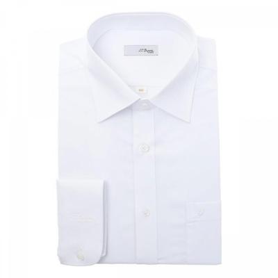 26ss White Solid Stretch Long Sleeve Regular Fit Shirt Se6sm11ls161s