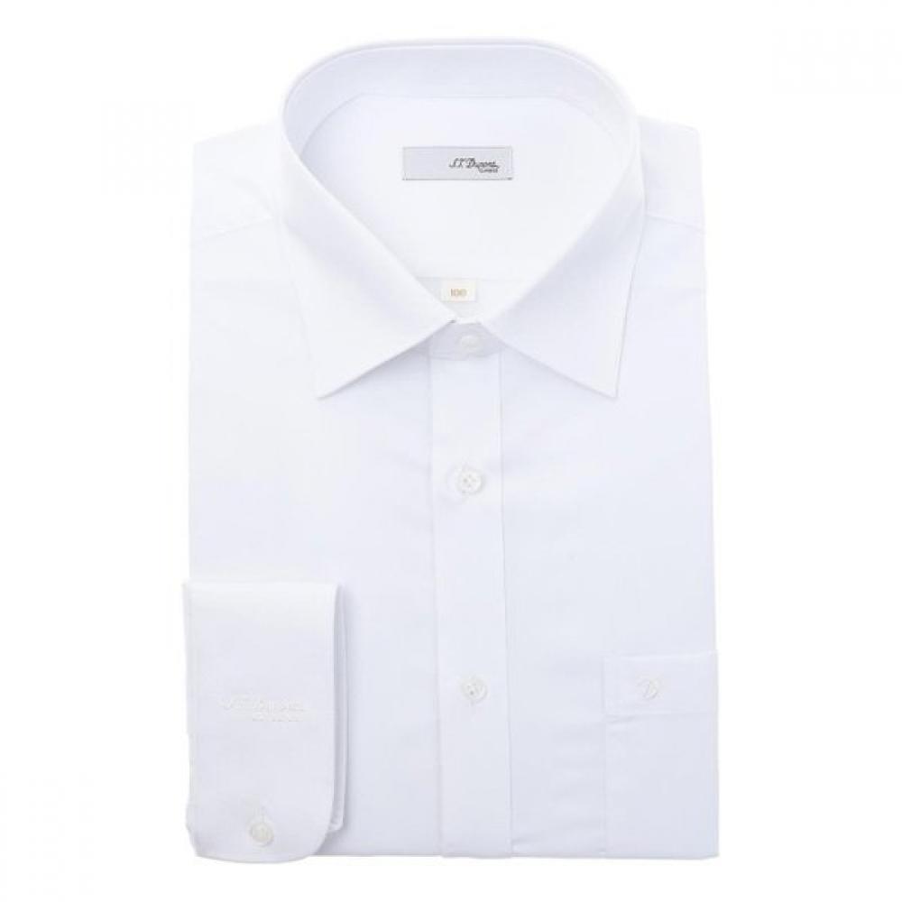 S.t. Dupont 26ss White Solid Stretch Long Sleeve Regular Fit Shirt Se6sm11ls161s 95