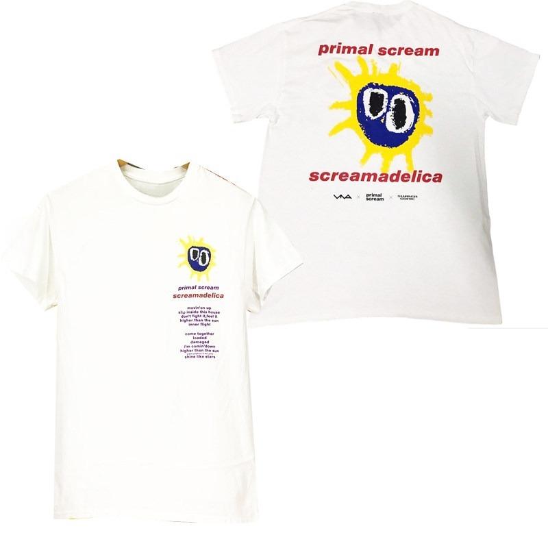 Hot 1984 British Acid Rock Primal Scream Band American Casual Red ShortSleeved TShirt