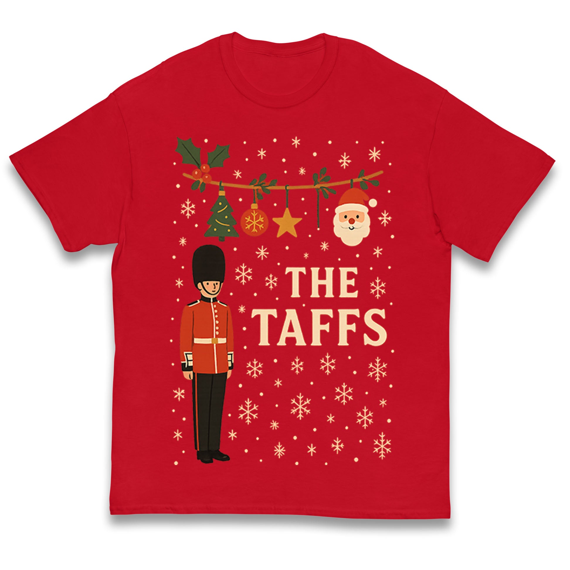 The Taffs Welsh Guards Christmas Kids T Shirt 150