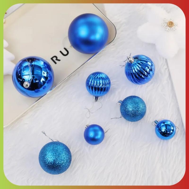 24pc Christmas Balls Decoration Pendant Set 4cm Colorful Ball Christmas Tree Decoration Ball  Festive Atmosphere Christmas Ball