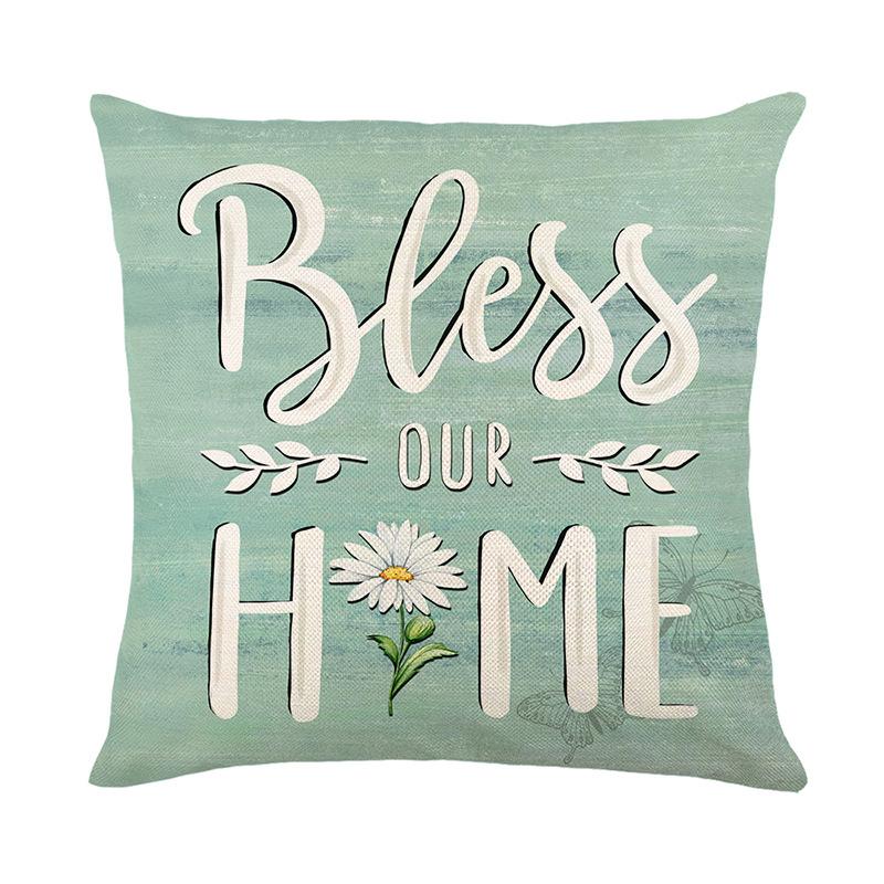 New Spring Daisy Series Printed Pillow Covers Polyester Decorative Living Room Sofa Cushion Covers Bedroom Cushions