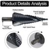 Black Spiral Flute Pagoda Drill Bit (three-piece Set-bag)