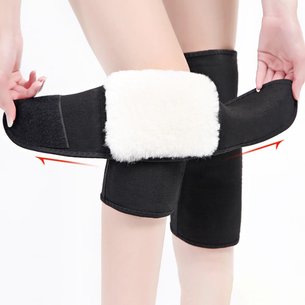 

Плюс Оксамит Зимові Наколінники Потовщені Рукави для Ніг Універсальний Теплий Наколінник Спорт Black L(Buckle)