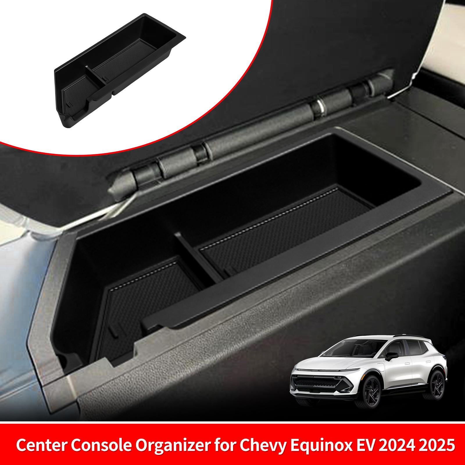 

для Chevy Equinox EV 2025 2024 Центральный подлокотник Бокс для хранения Укладка Наведение порядка Автомобильный органайзер-лоток Внутренние аксессуары Черный