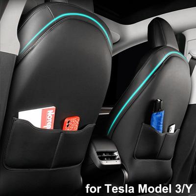 Pro Tesla Model Y 3 2023 Přední zadní sedadlo Zadní sedadlo Ochranný potah z PU kůže s ochranou proti nárazu Příslušenství