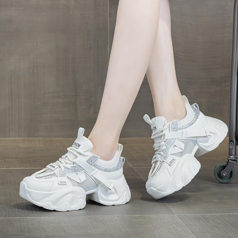 2512 Dad Shoes Women's Summer Mesh Breathable Versatile Dad Shoes Student Sports and Leisure Shoes