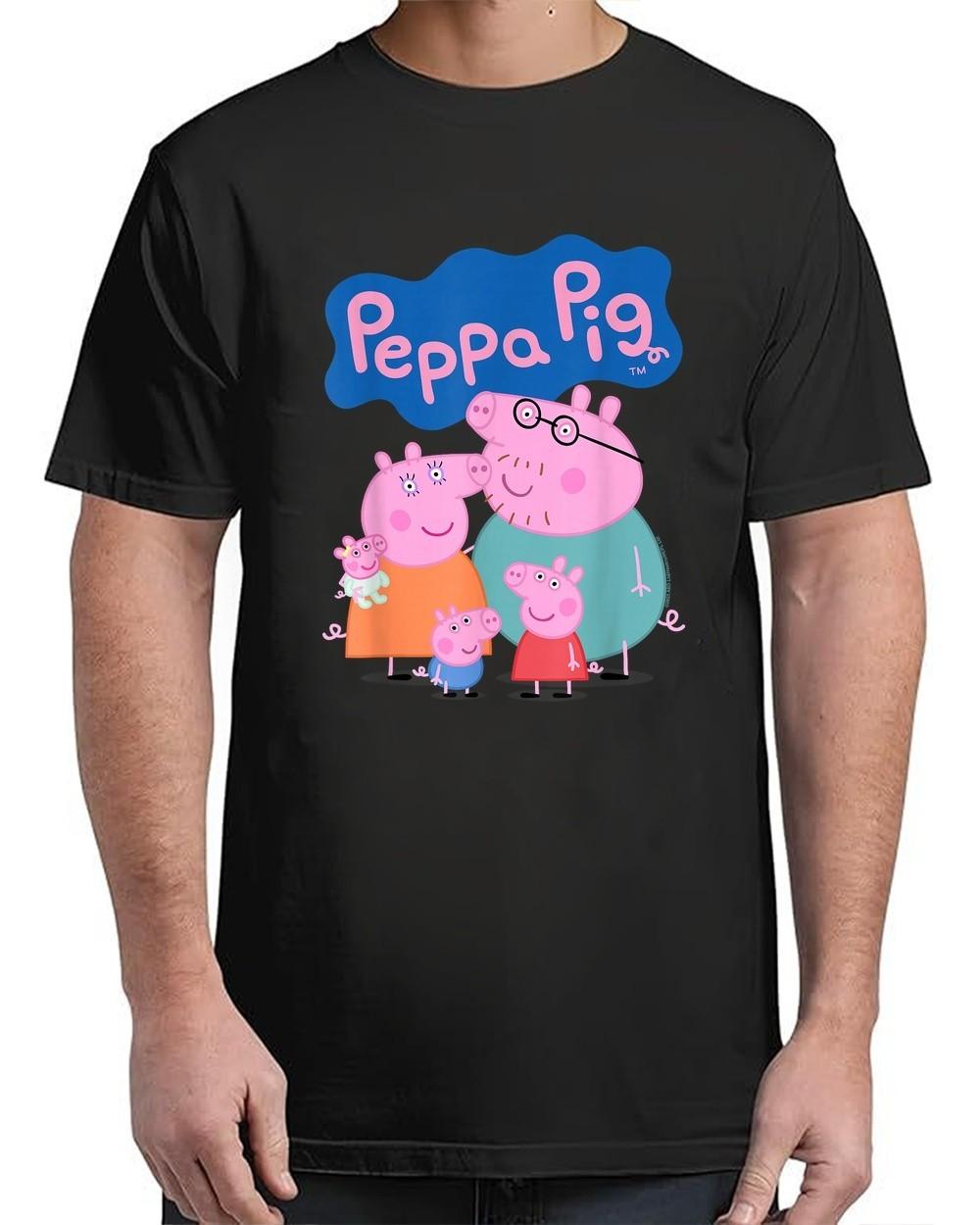 Peppa Pig 20th Anniversary Whole Family Portrait Funny Adult S-4XL T-Shirt L
