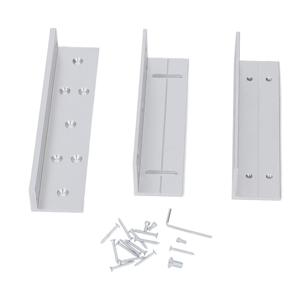 Electric Magnetic Lock Z L Bracket 180KG Holding Force 168mm Aluminum Alloy Electromagnetic Lock Bracket Set for Inward