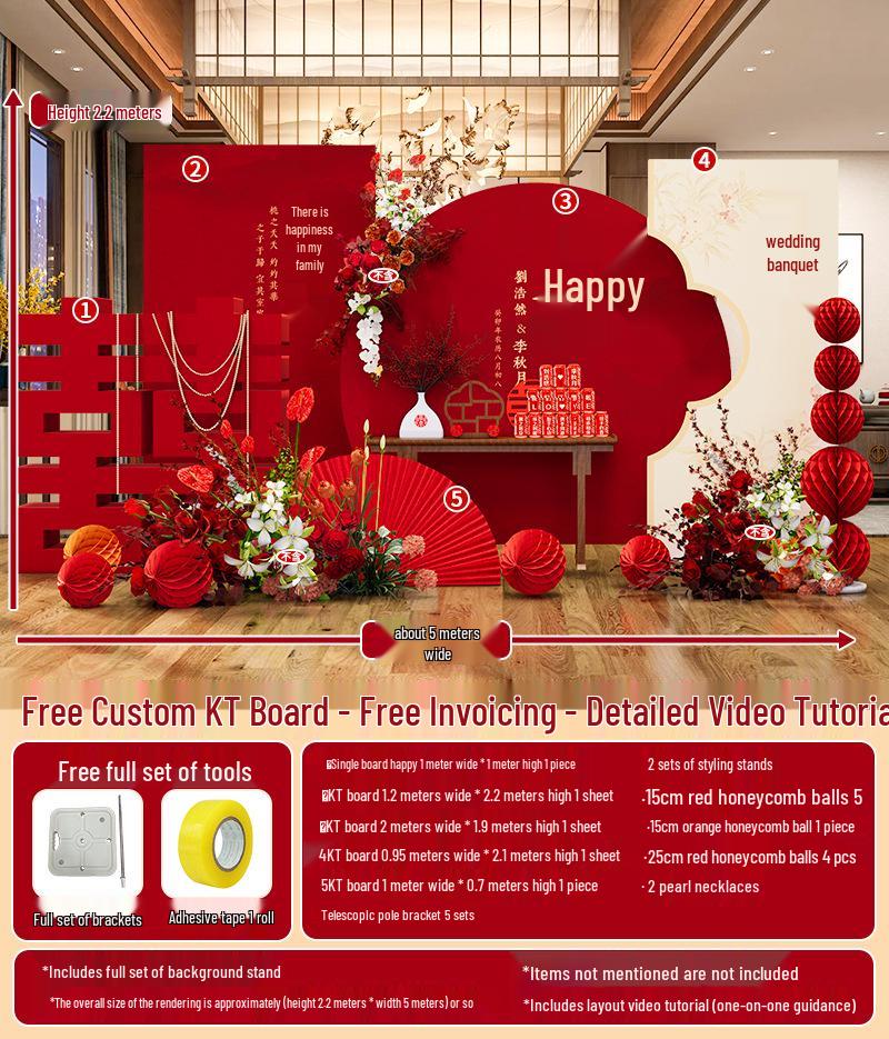 Complete Wedding Background Wall Decoration Set