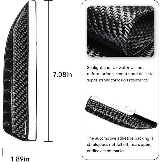 2PCS Rearview Mirror Rain Visor Guard, Carbon Fiber Mirror Rain-Proof Sun Visor Side,Rainproof Waterproof Auto Rearview Mirror Cover Accessories,